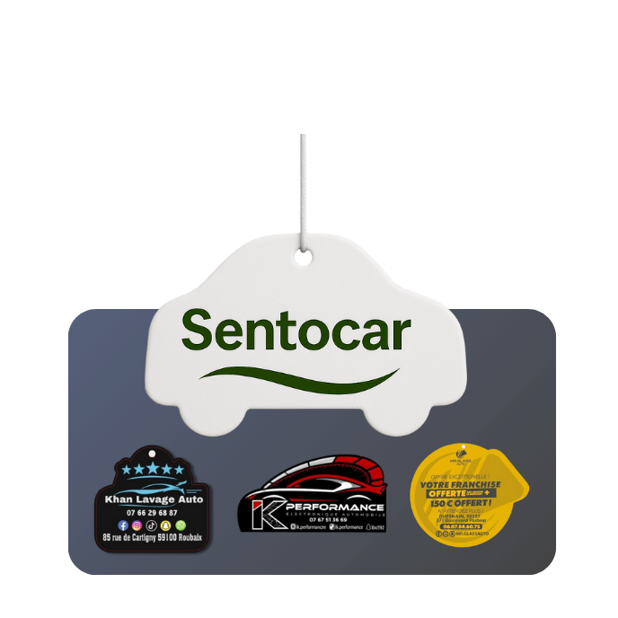 Désodorisant voiture personnalisé Sentocar®